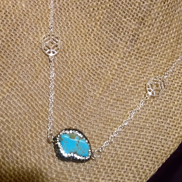 SALE Artisan Handmade OOAK 925 Turquoise Station Necklace - Picture 2 of 7